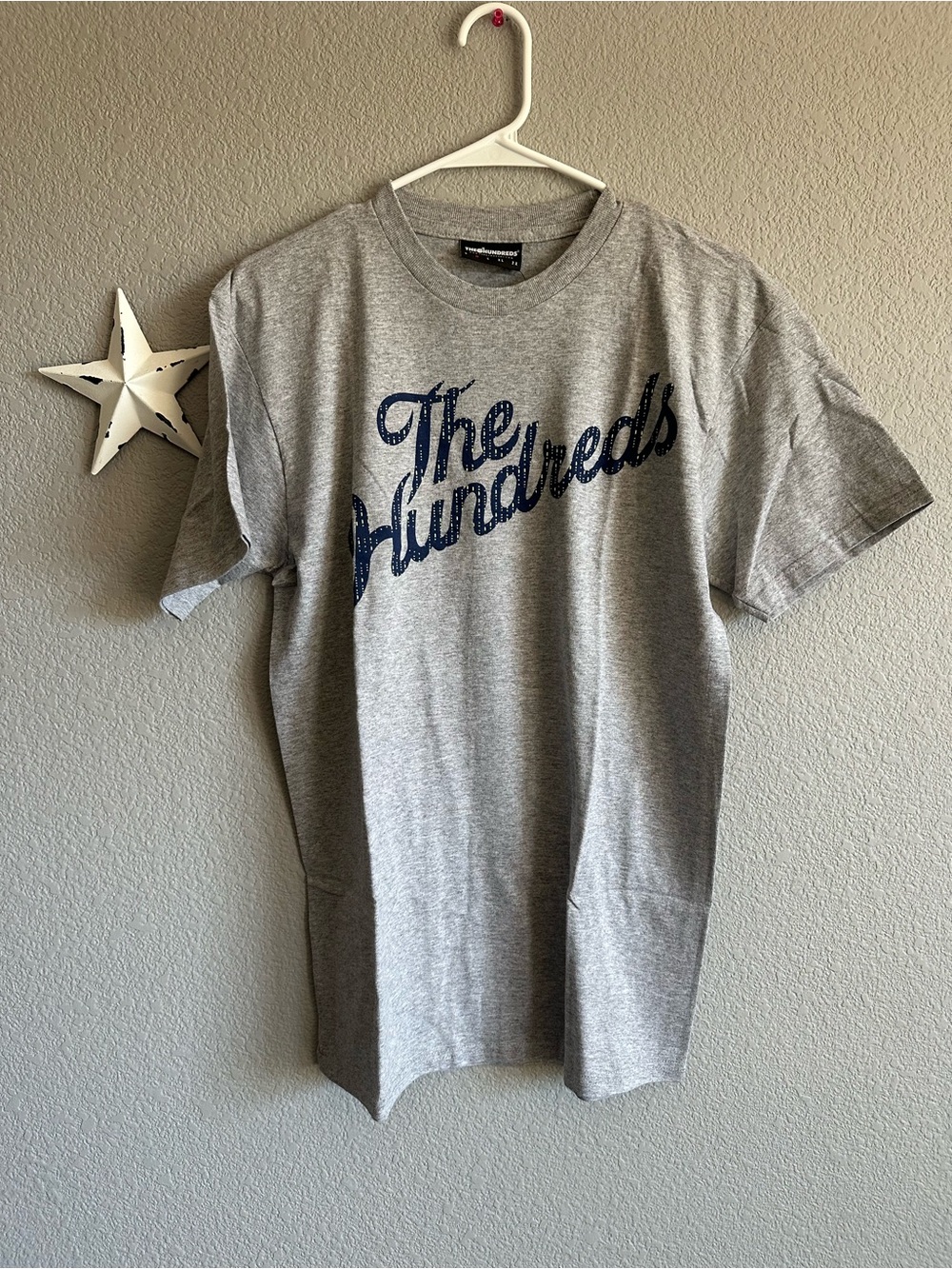 The Hundreds Grey Tee with City Lights Script Logo